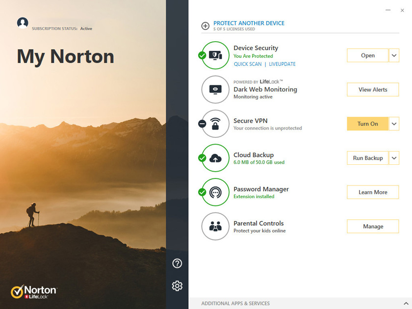Norton 360 antivirüs özellikleri