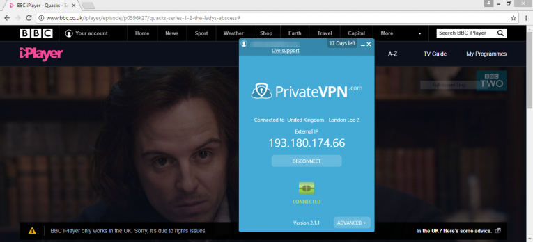 privatevpn bbc iplayer